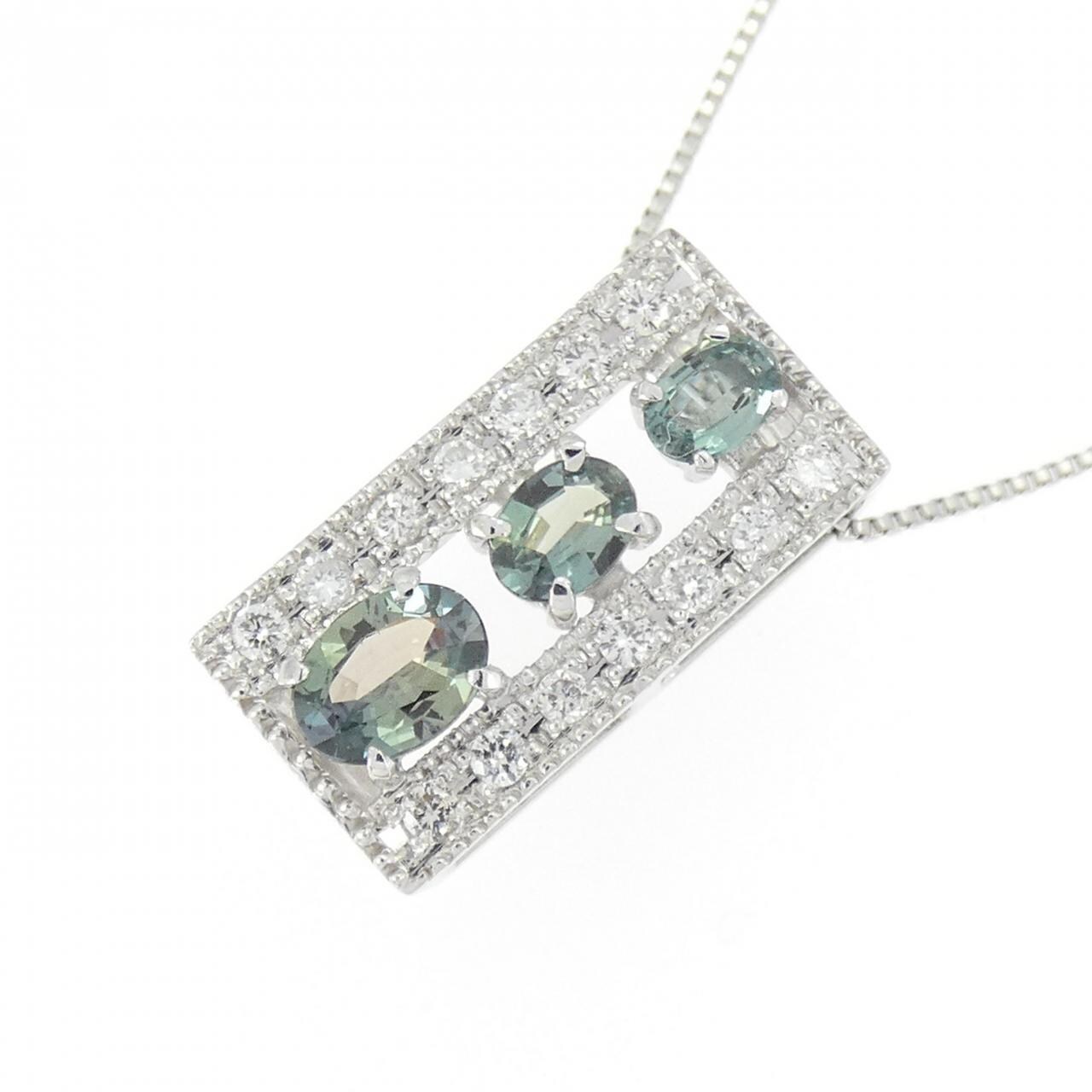 PT900/PT850 アレキサンドライト ネックレス 0.52CT