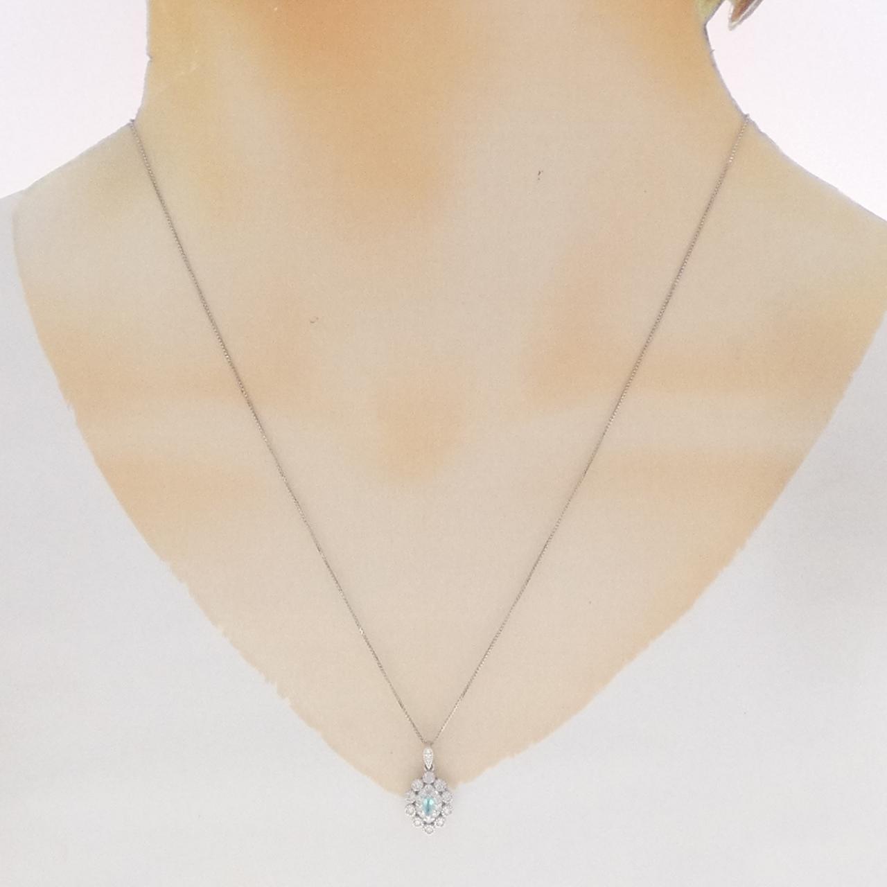 【新品】PT900/PT850 パライバトルマリン ネックレス 0.07CT