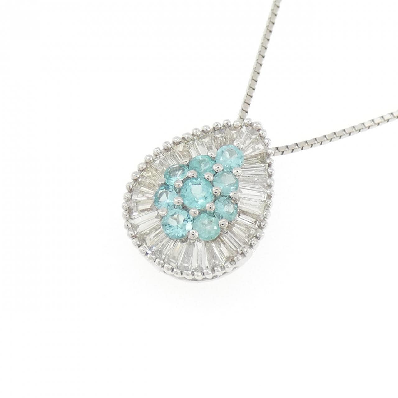 PT950/PT850 トルマリン ネックレス 0.35CT