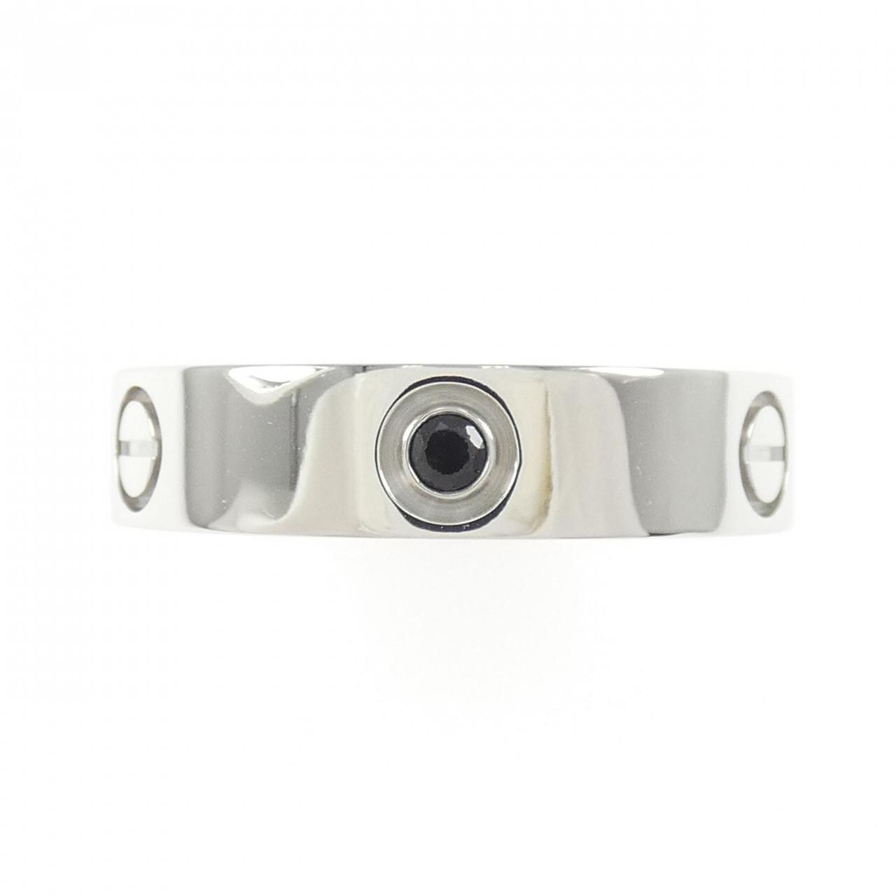 CARTIER LOVE戒指 1P 黑色藍寶石