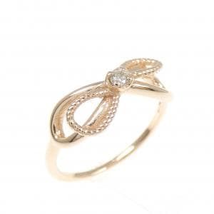 アガット リボン ダイヤモンド リング 0.03CT