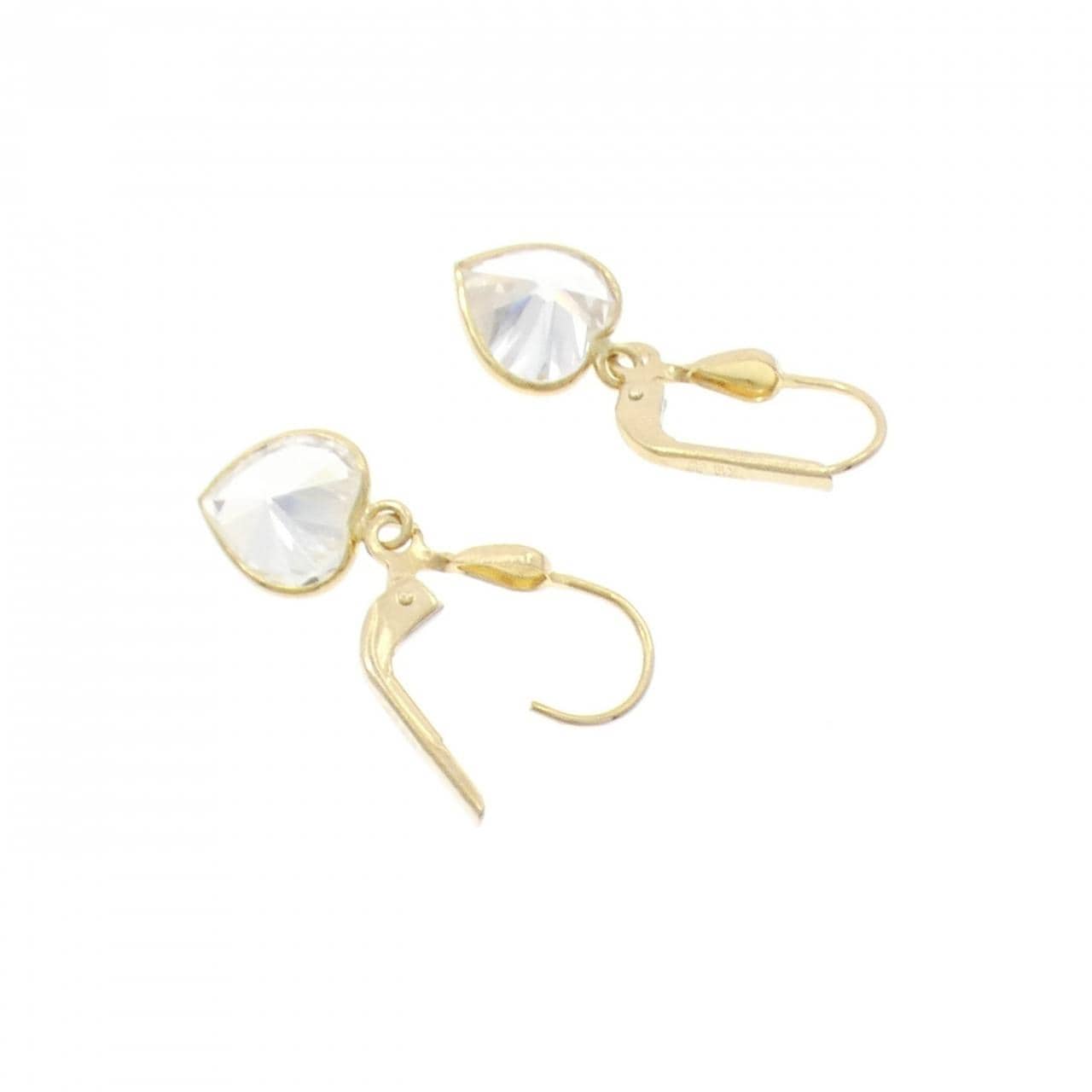 K18YG ハート キュービック ピアス