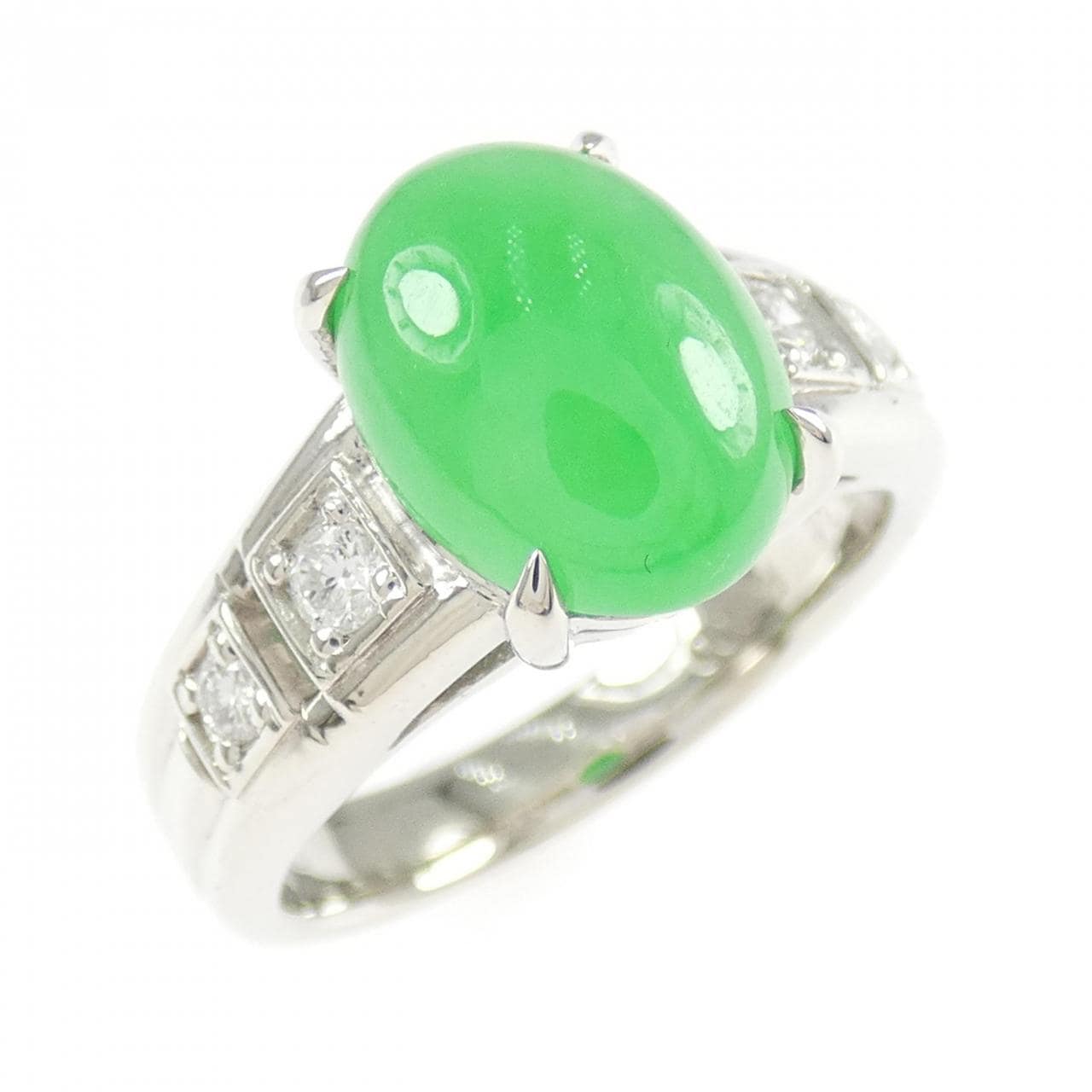 PT900 ヒスイ リング 3.34CT