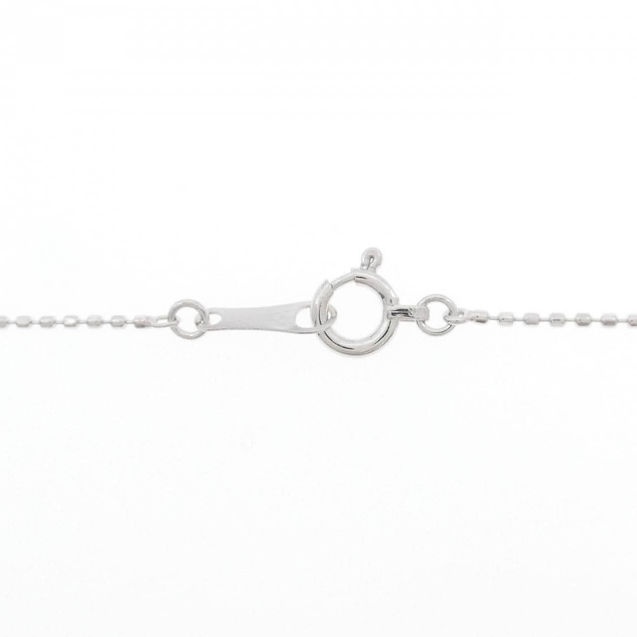 K18WG ソリティア ダイヤモンド ネックレス 0.09CT
