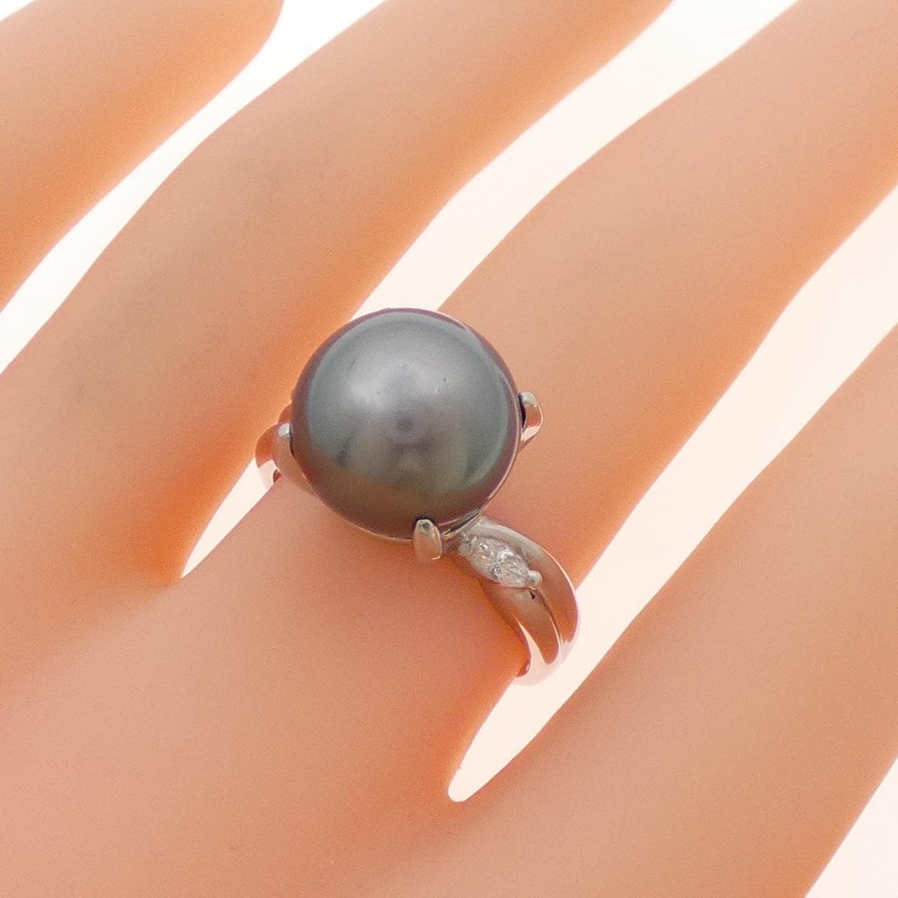 PT900 黒蝶パール リング 11.4mm