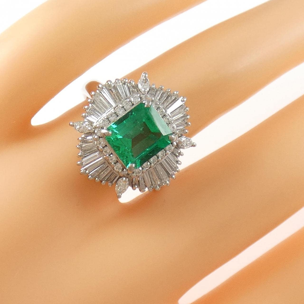 PT900 エメラルド リング 1.91CT コロンビア産