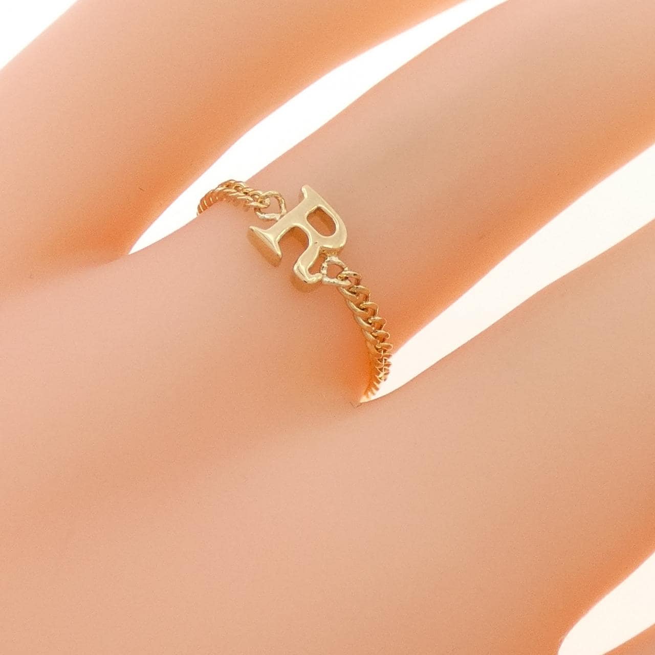 K18YG イニシャルR リング