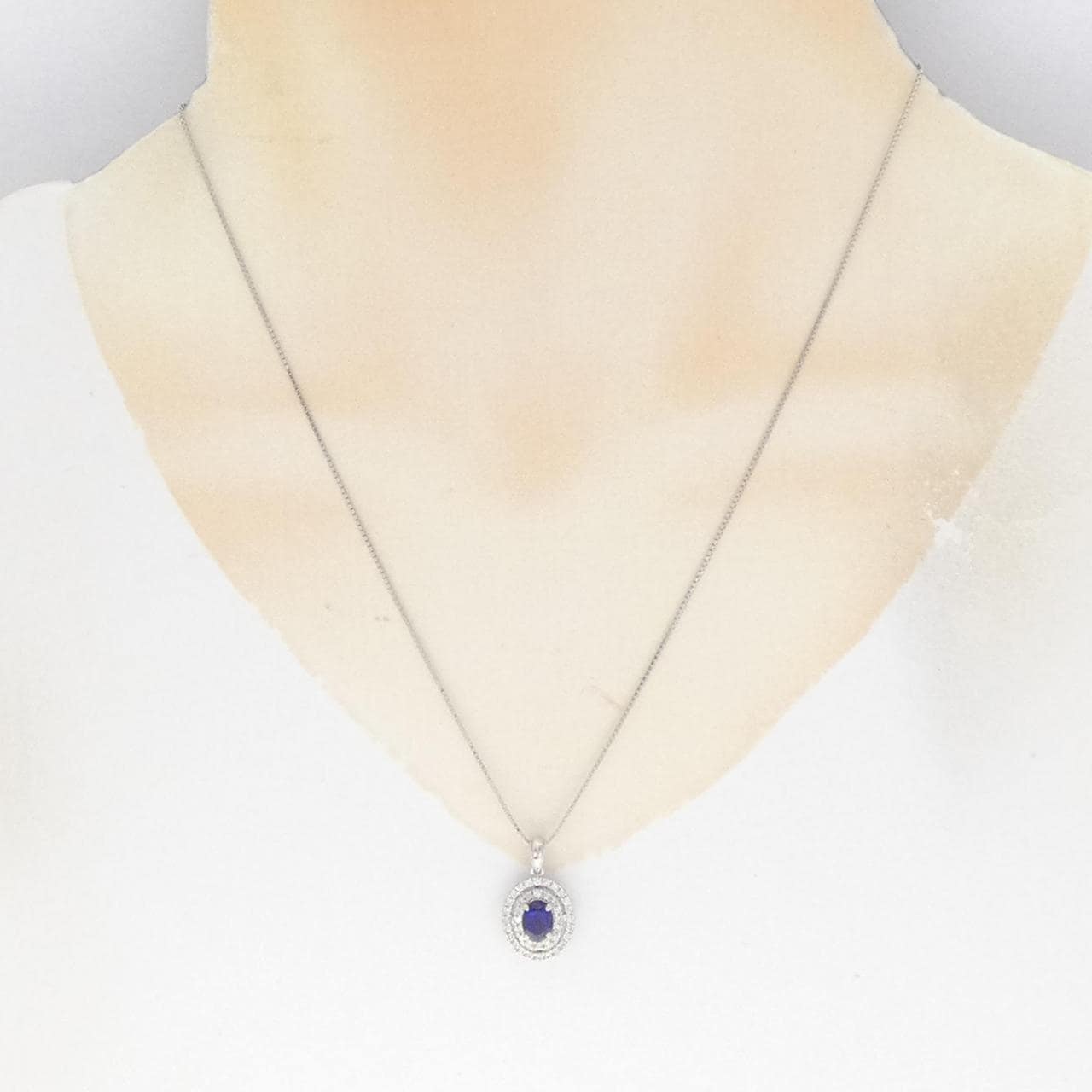 [Remake] PT Sapphire Necklace 1.28CT Made in Madagascar