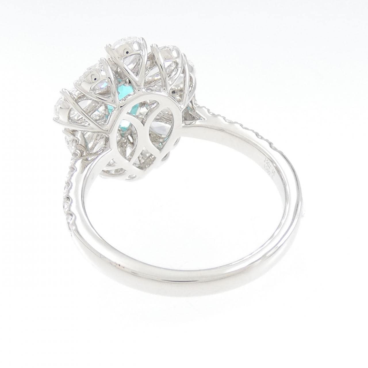 PT950 パライバトルマリン リング 0.50CT