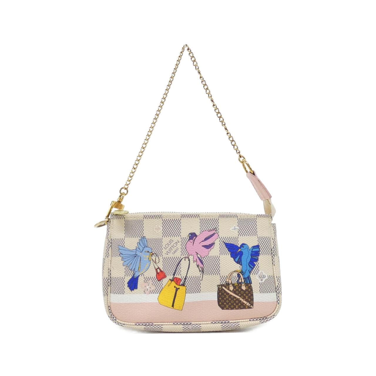 ルイヴィトン ダミエ アズール(ホリデイ) ミニ ポシェット アクセソワール N64451 アクセサリーポーチ