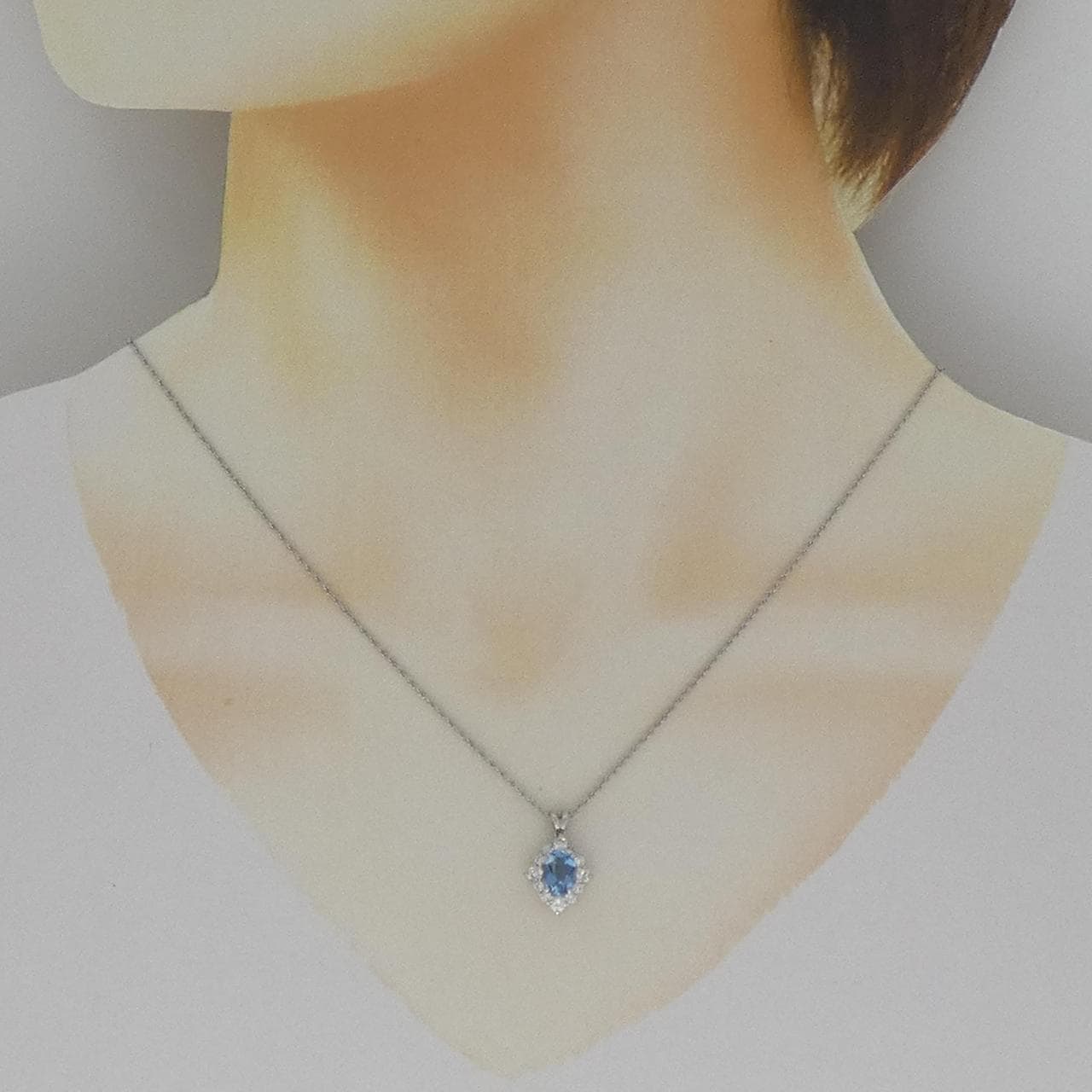 PT900/PT850 アクアマリン ネックレス 0.69CT