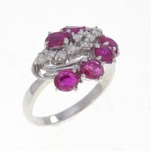 PT900 ルビー リング 1.37CT
