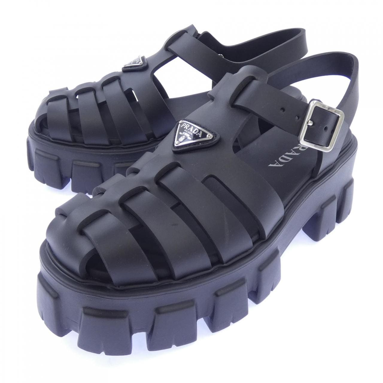 プラダ PRADA トライアングルロゴ モノリス 1X853M フォームラバー サンダル