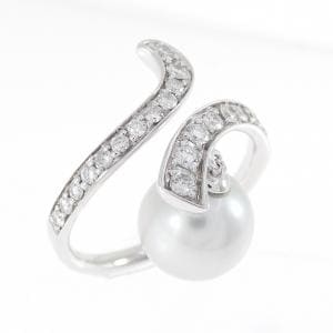 750WG 白蝶パール リング 9.5mm