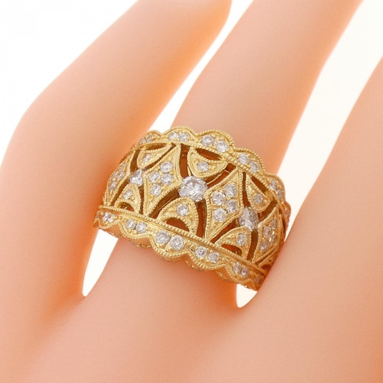 K18YG ダイヤモンド リング 0.85CT