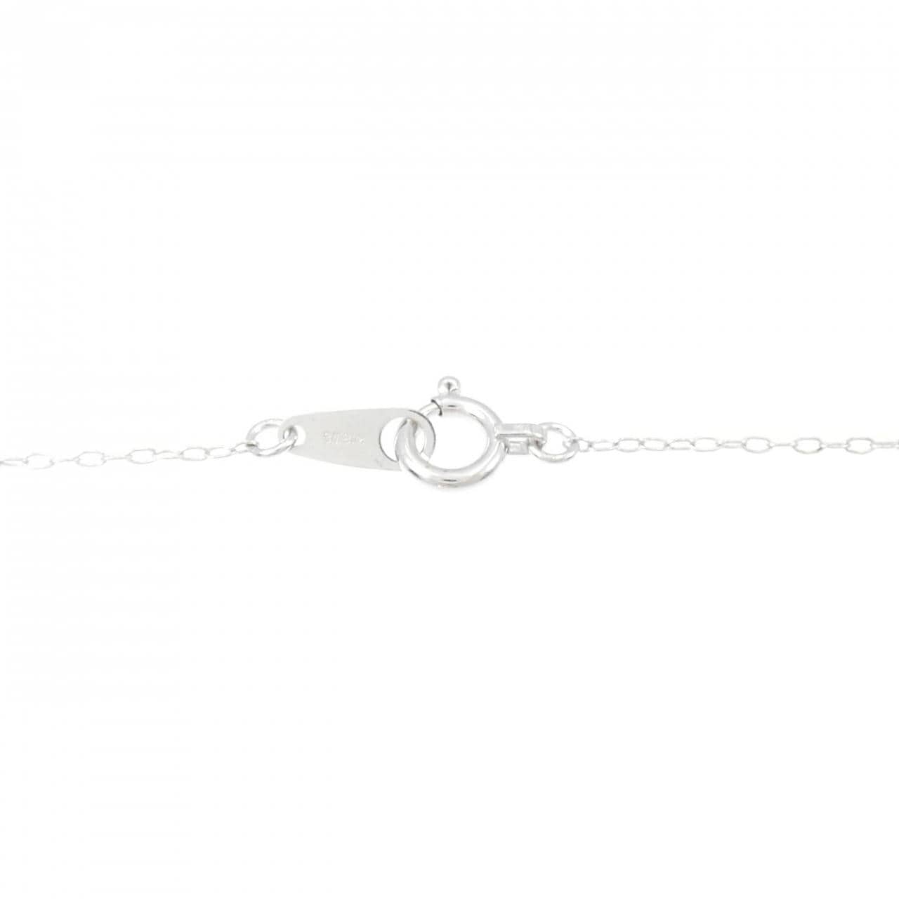 K18WG heart Diamond necklace 0.16CT