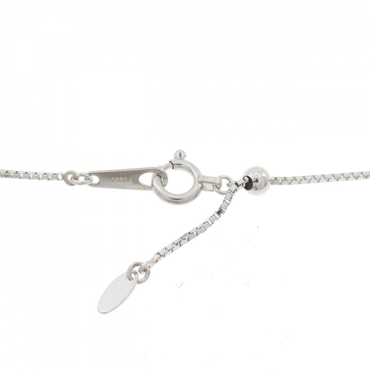 PT900/K18PG/PT850 エンジェル×ハート ダイヤモンド ネックレス 0.370CT