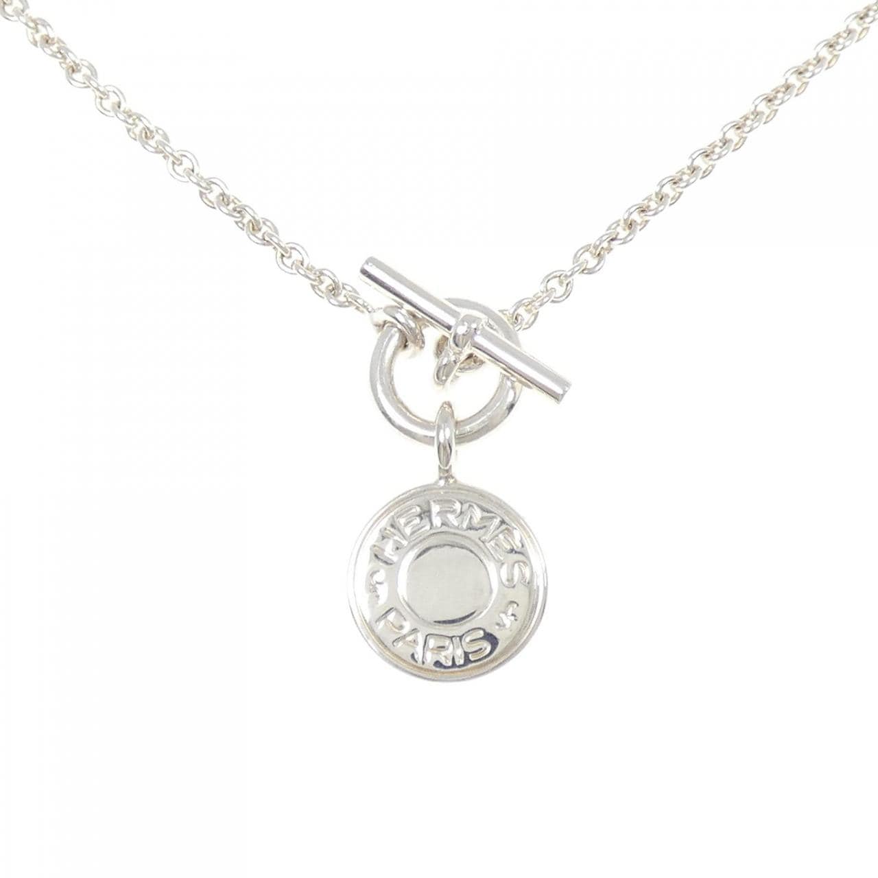 HERMES amulettes H 五彩纸屑项链