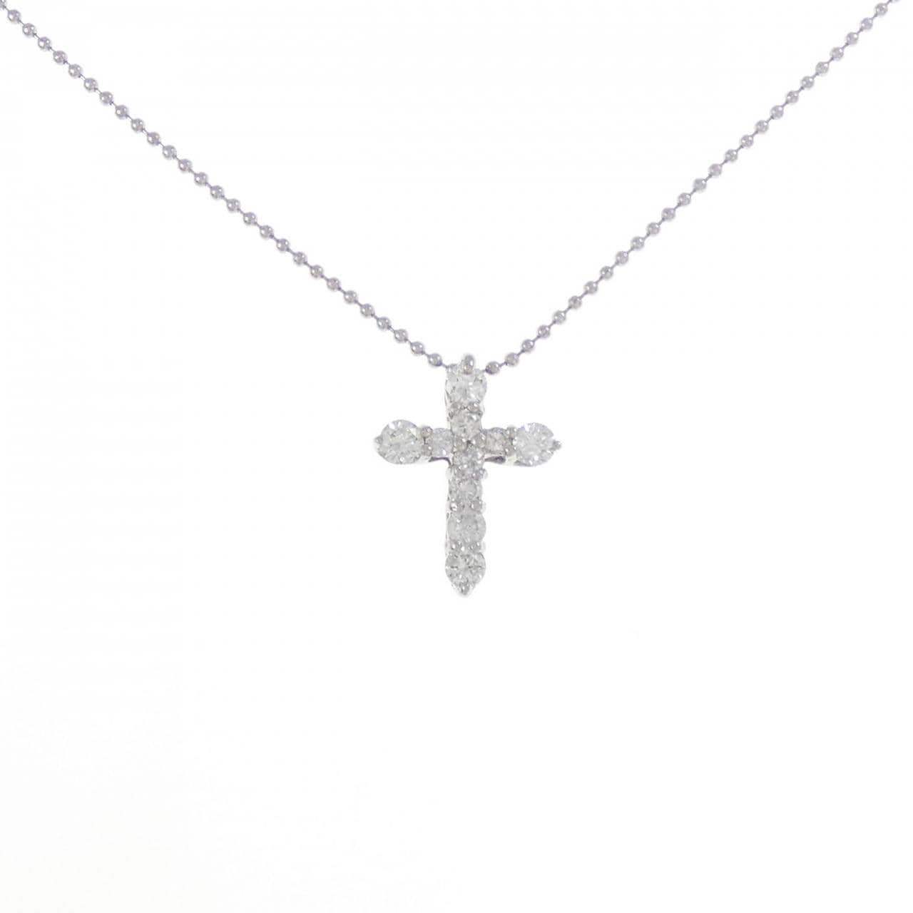 PT900/PT850 クロス ダイヤモンド ネックレス 0.50CT