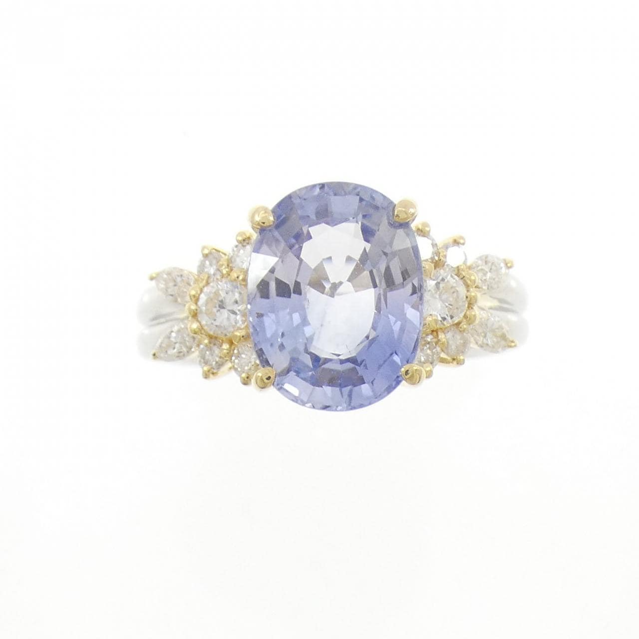 K18YG/PT900 サファイヤ リング 4.13CT