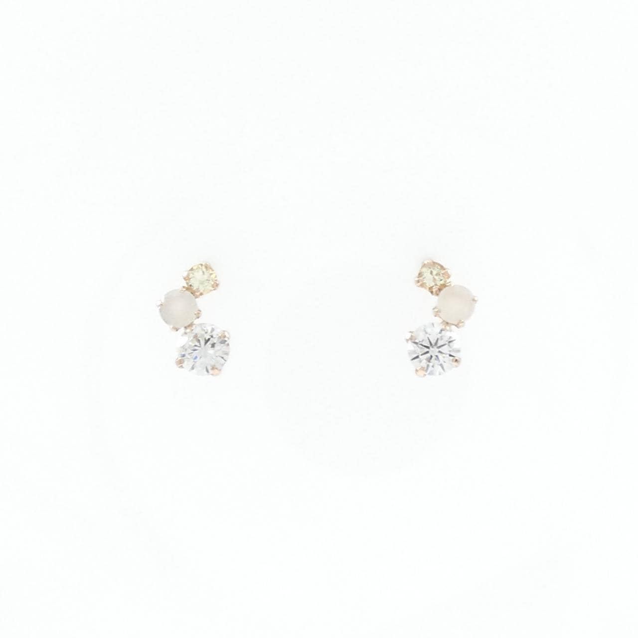 K10PG カラーストーン ピアス