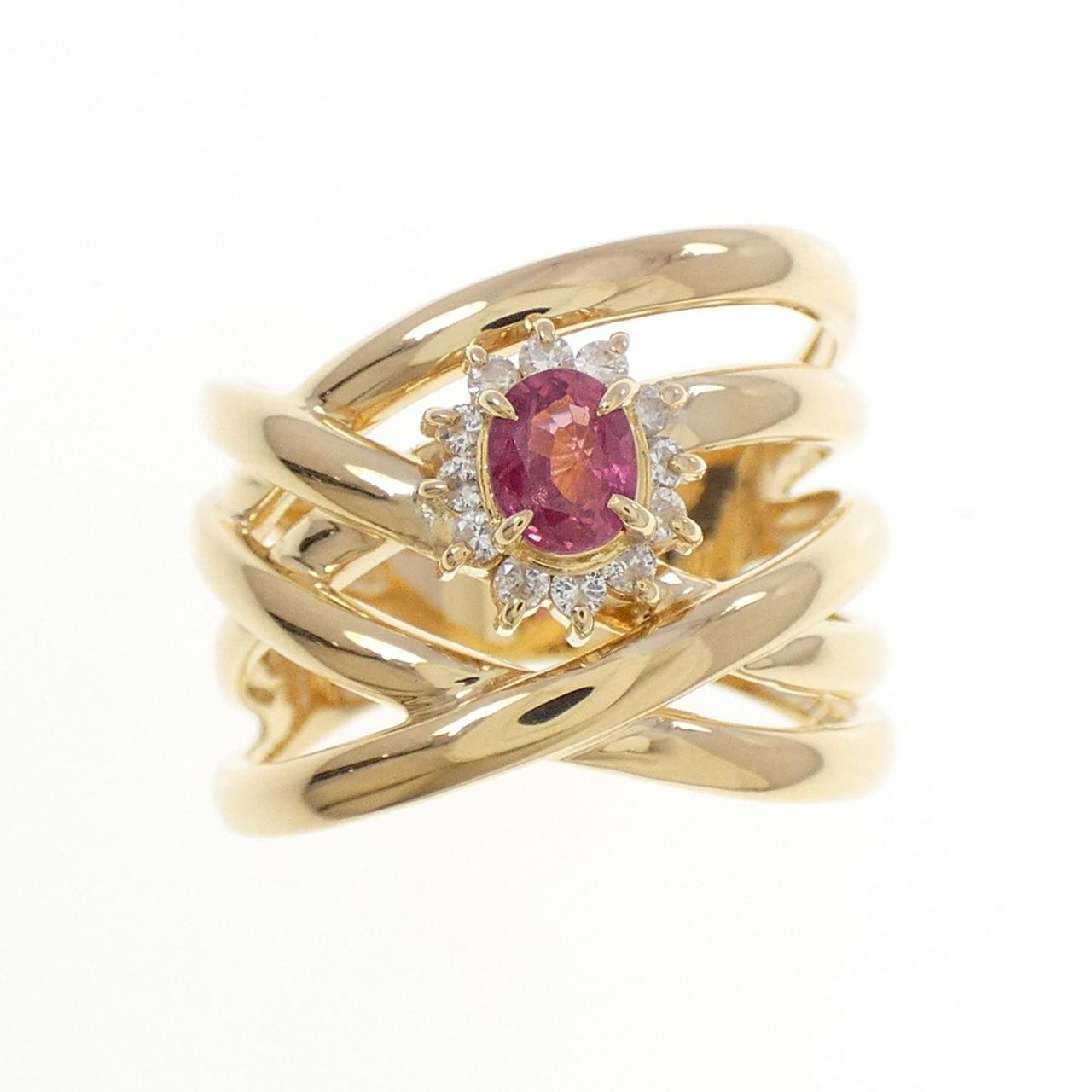 K18YG紅寶石戒指0.32CT