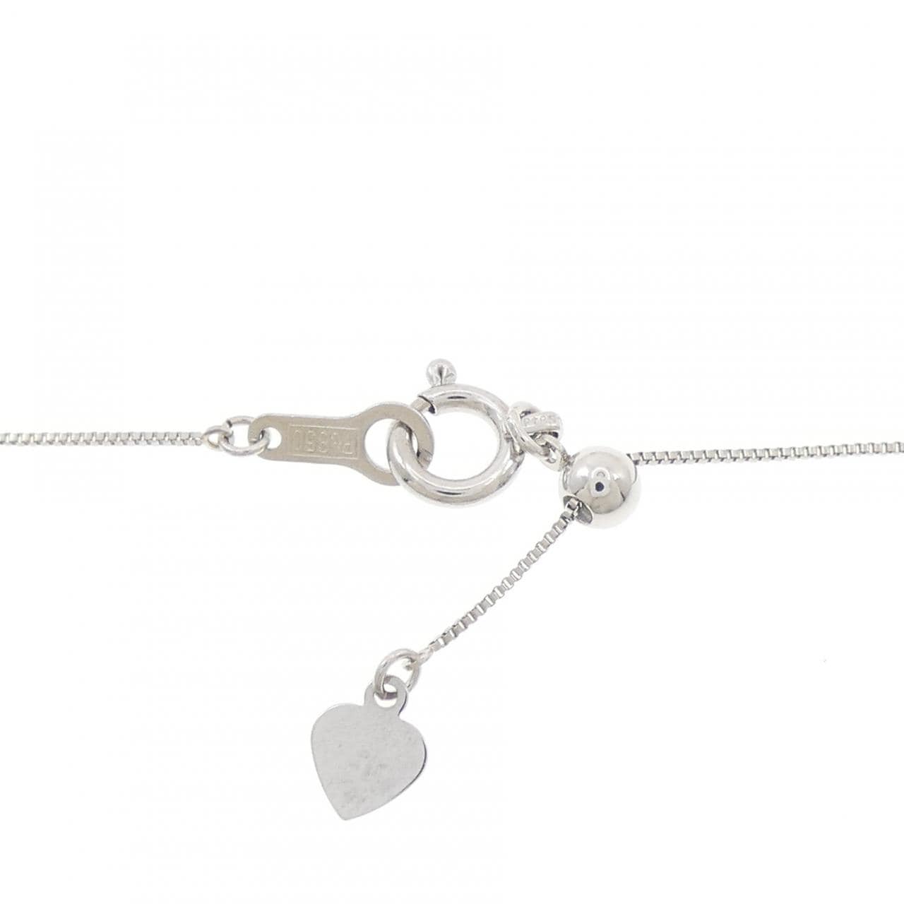 PT900/PT850 ソリティア ダイヤモンド ネックレス 0.383CT