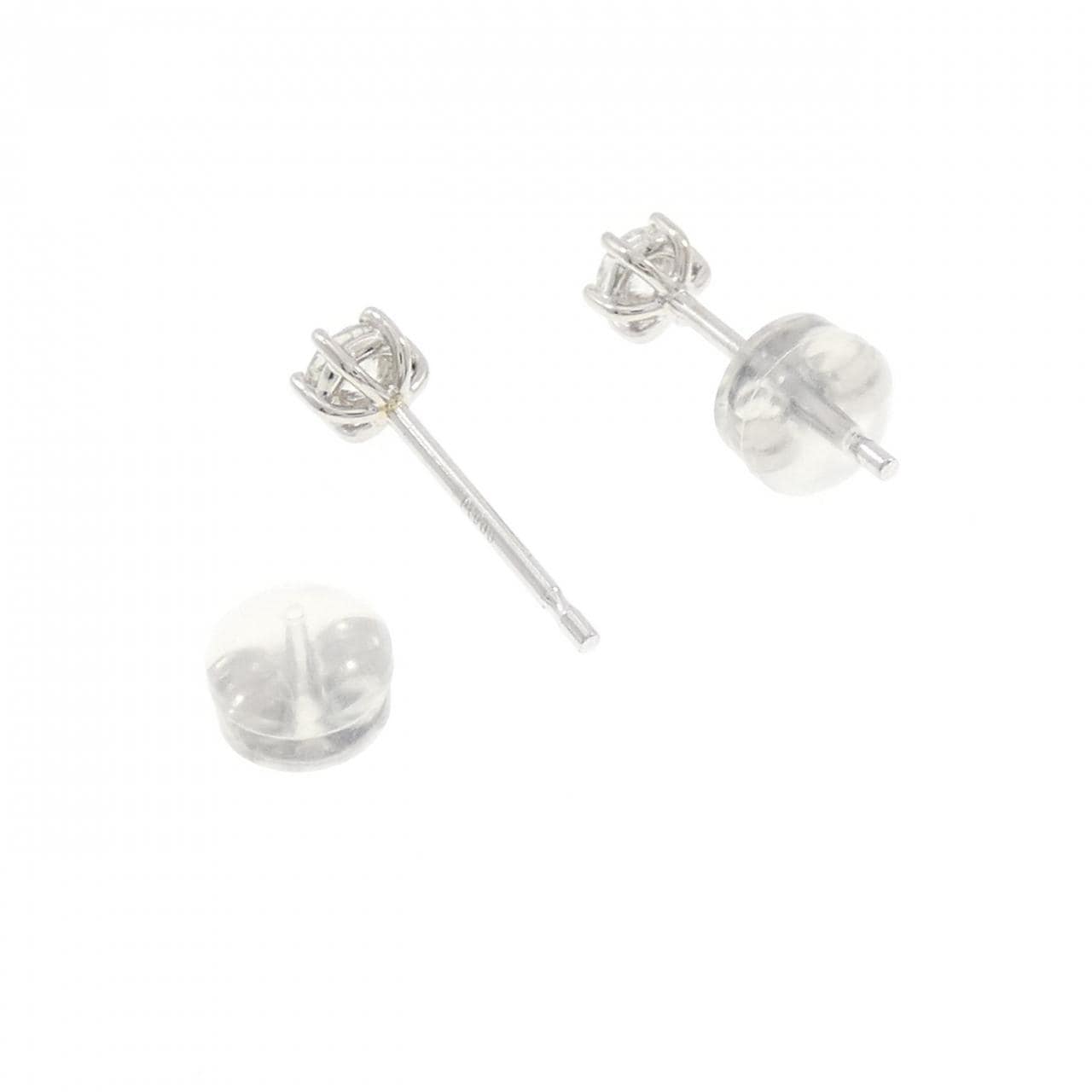 PT900 ソリティア ダイヤモンド ピアス 0.33CT