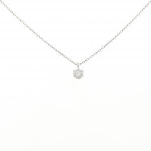 K18WG ソリティア ダイヤモンド ネックレス 0.10CT
