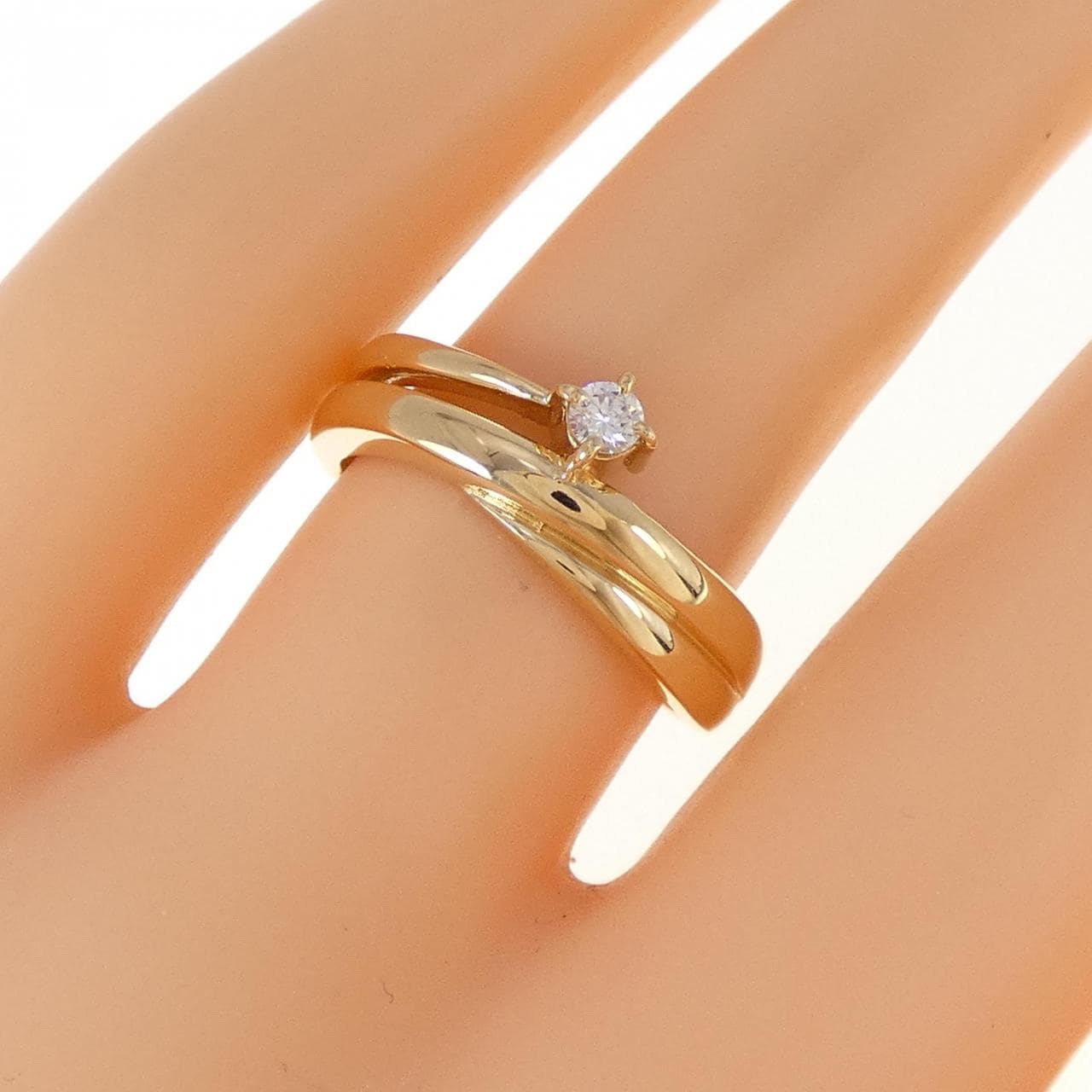 K18YG ダイヤモンド リング 0.07CT