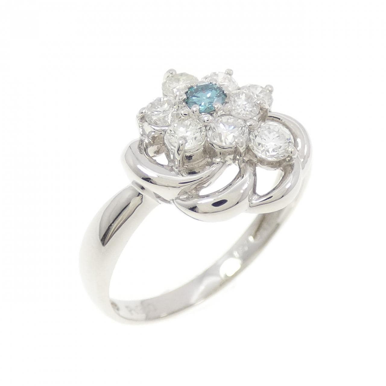 PT900 フラワー ダイヤモンド リング 0.50CT