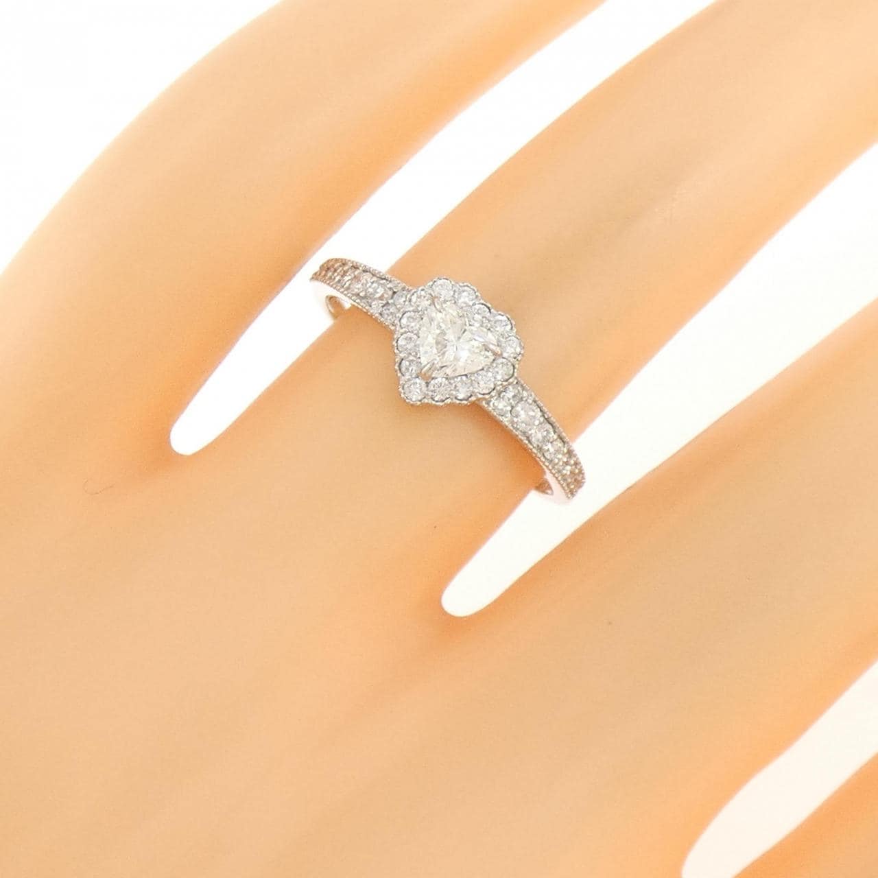 PT950 ハート ダイヤモンド リング 0.50CT