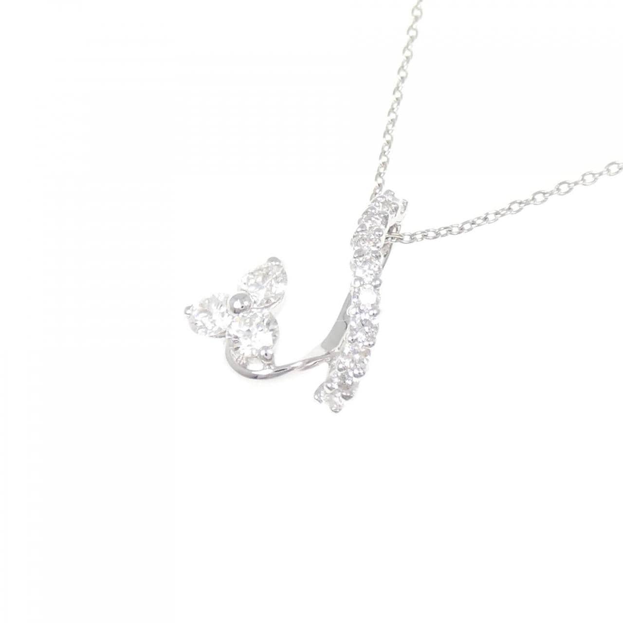 K18WG ダイヤモンド ネックレス 0.375CT