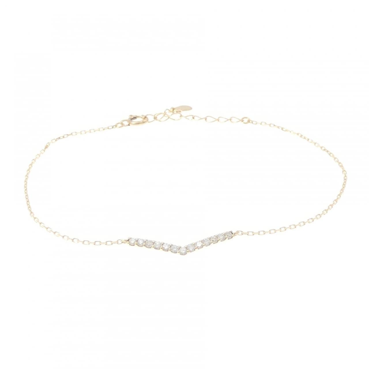 【リメイク】K10YG ダイヤモンド ブレスレット 0.18CT