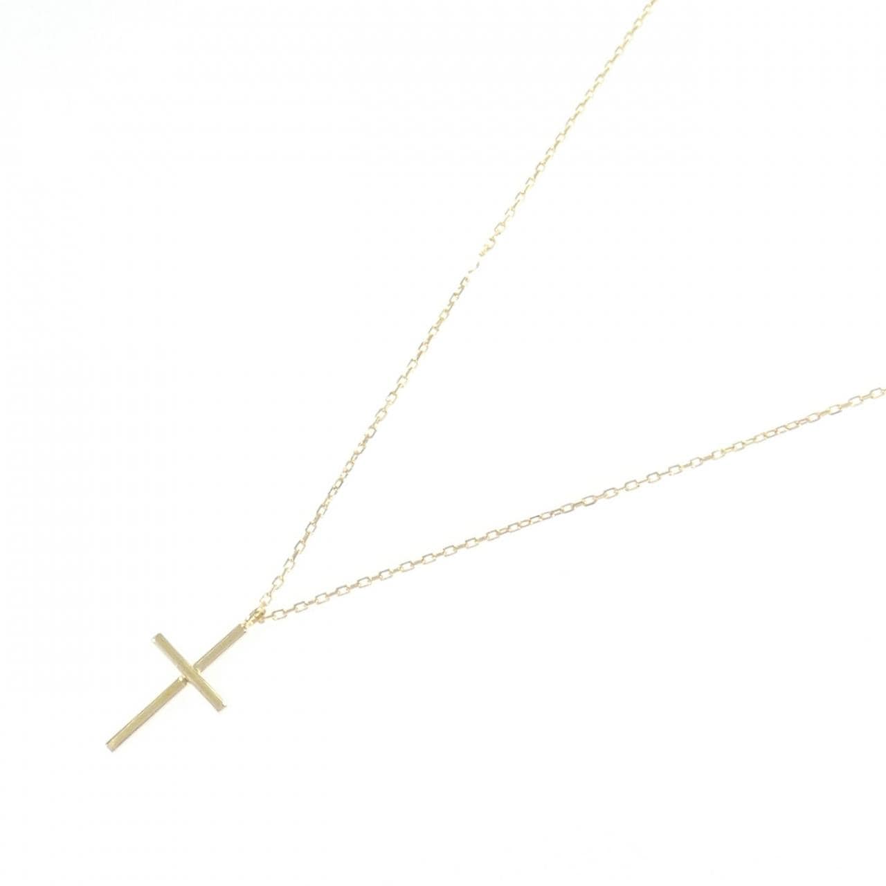 K18YG cross necklace