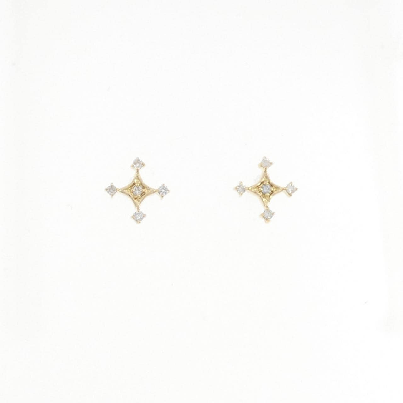 K18YG ダイヤモンド ピアス 0.06CT