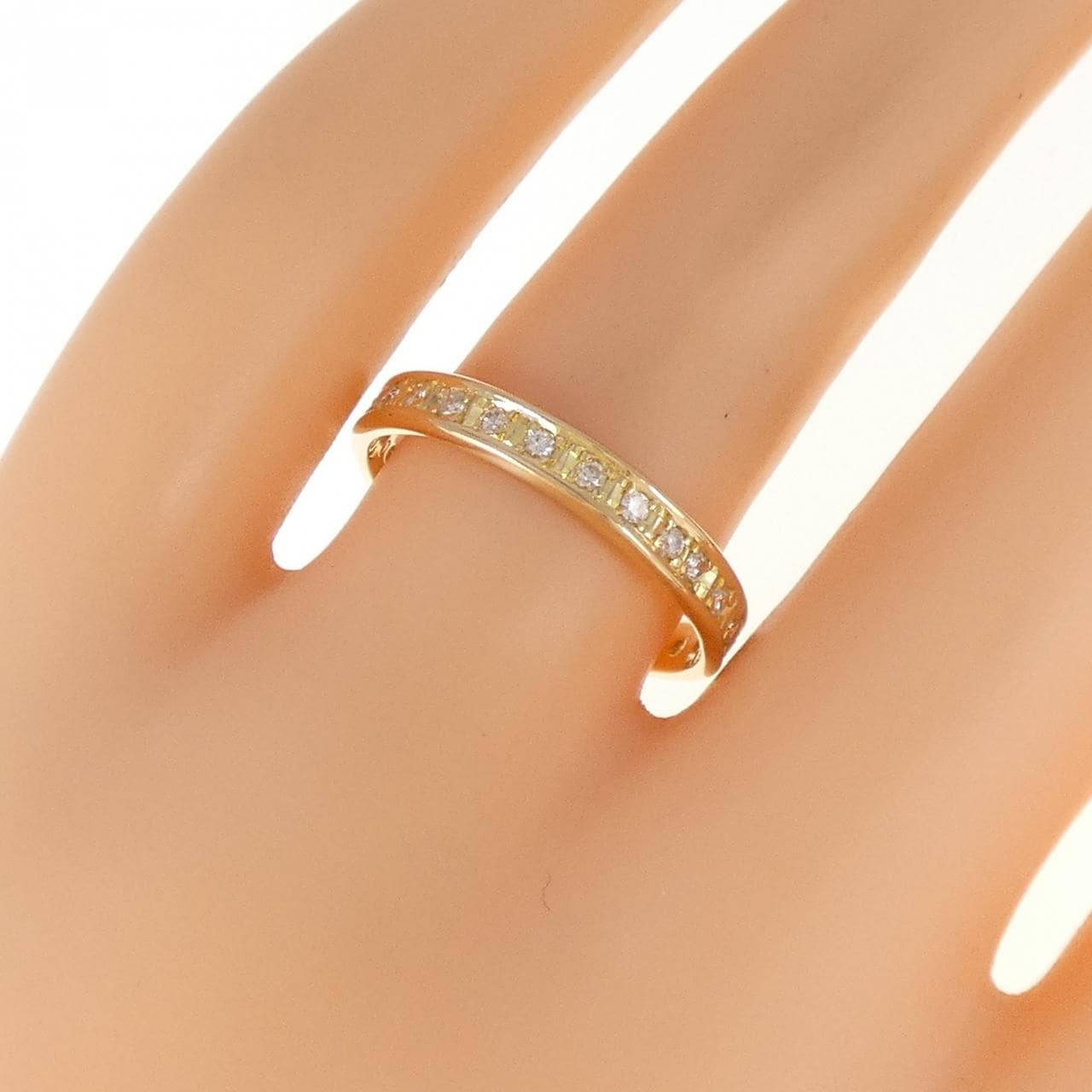 K18YG フルエタニティ ダイヤモンド リング 0.32CT