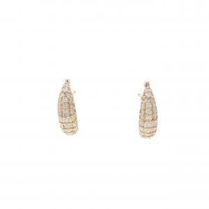 K18PG パヴェ ダイヤモンド ピアス 0.40CT