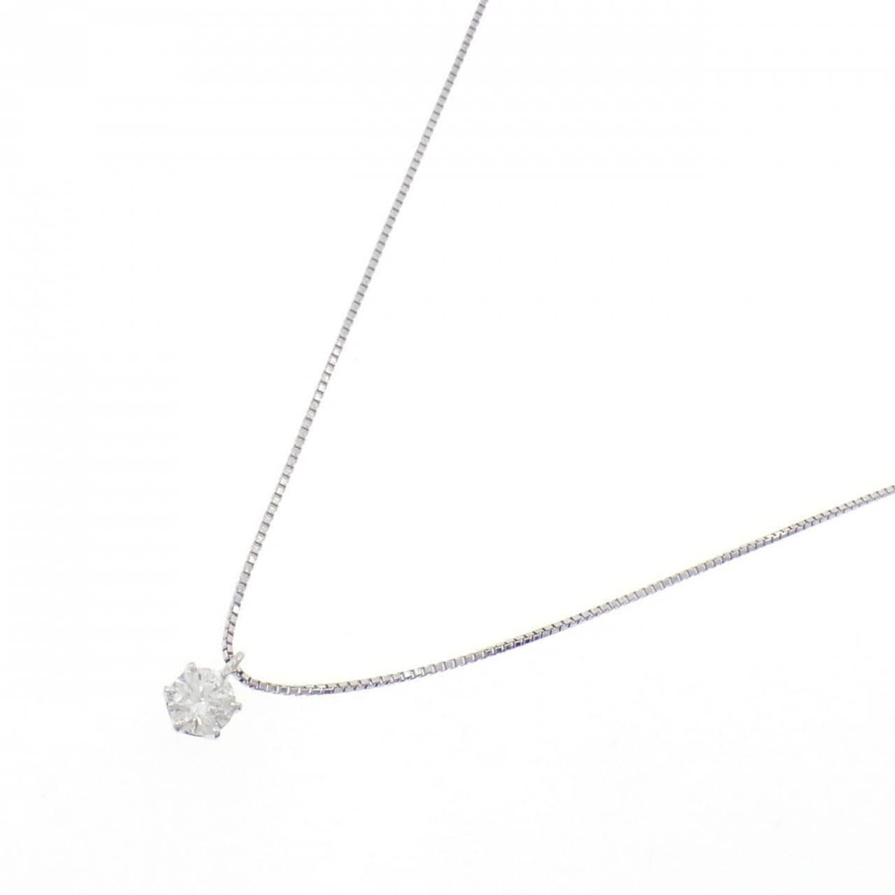 PT900/PT850 ソリティア ダイヤモンド ネックレス 0.326CT