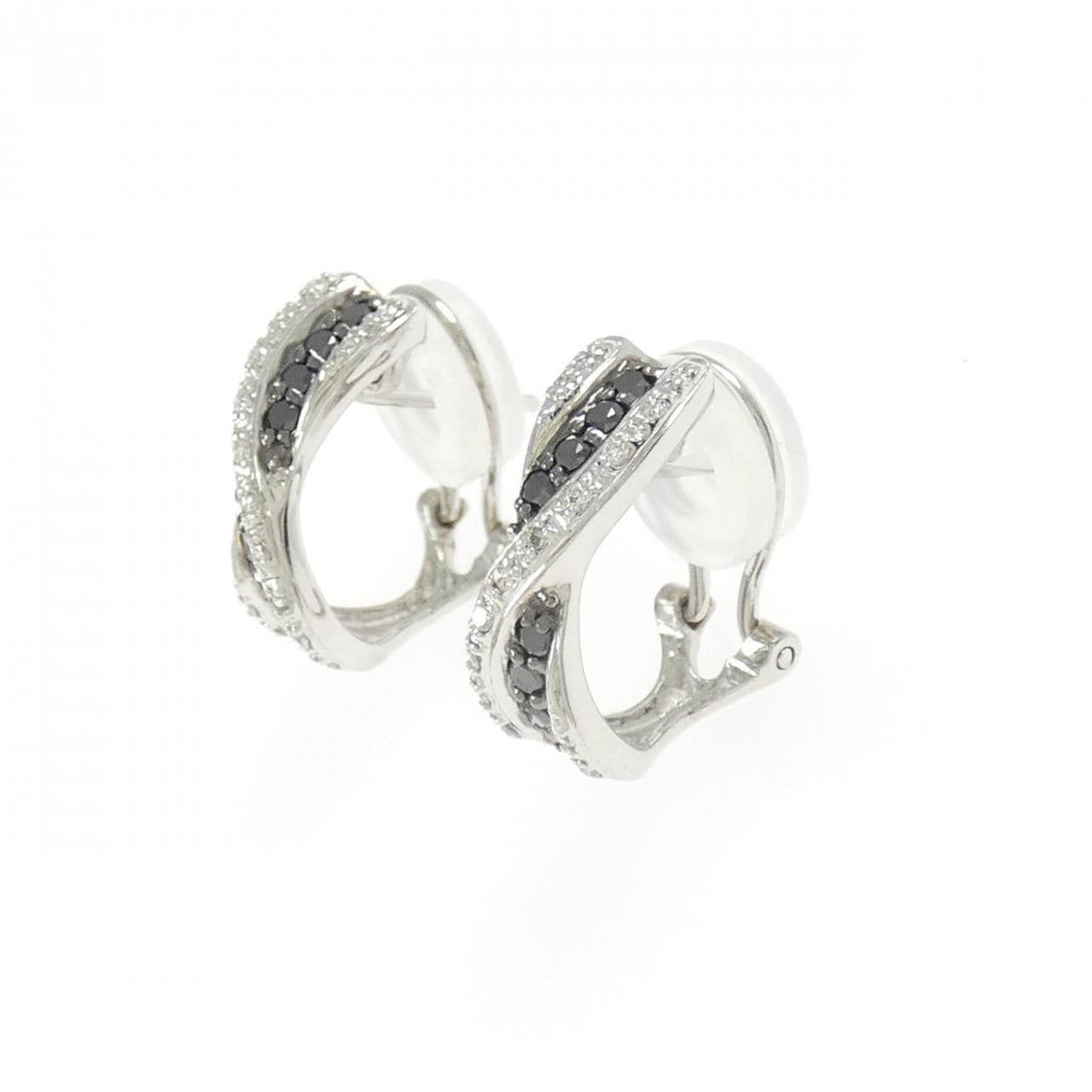 K18WG/K18BG ダイヤモンド ピアス/イヤリング 0.58CT