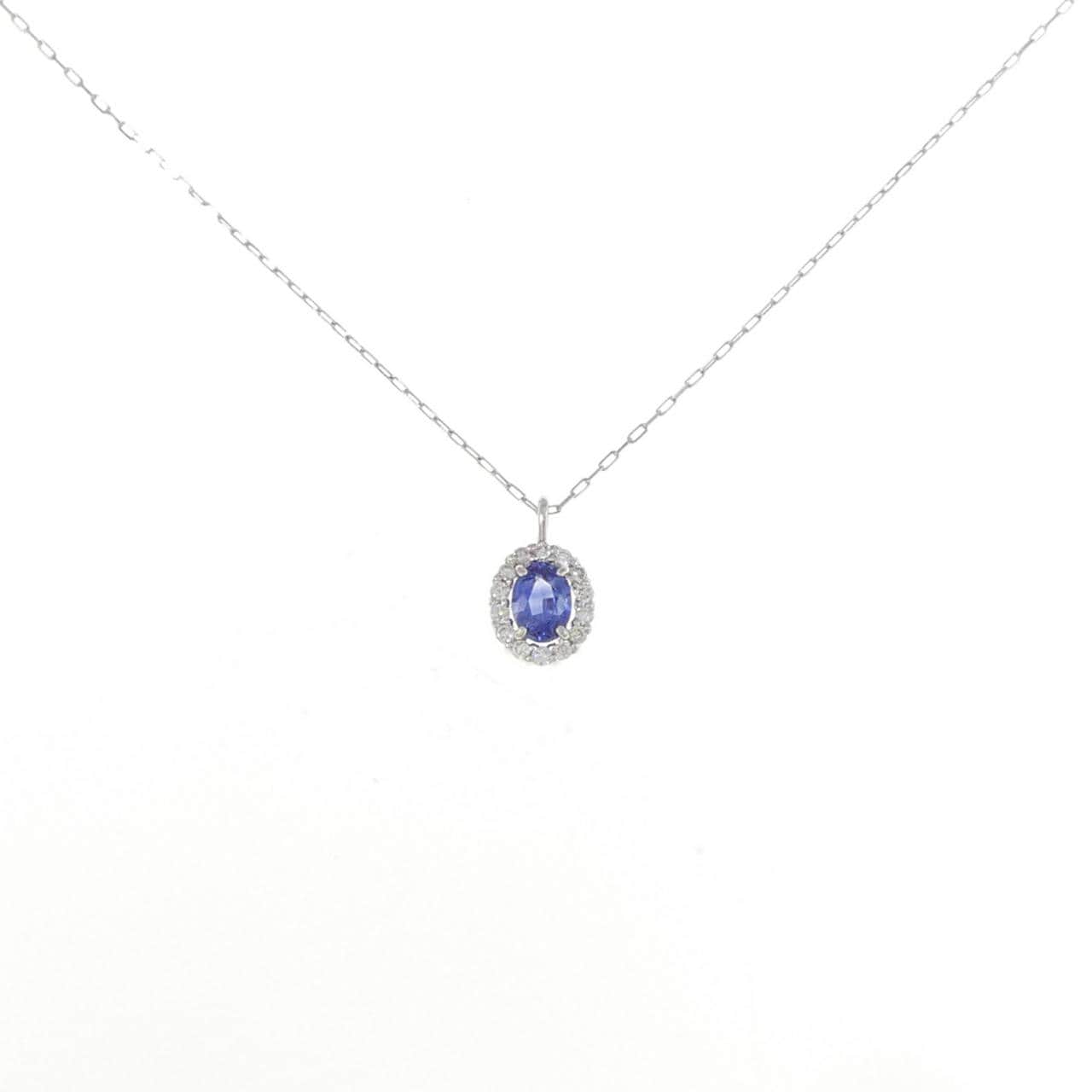 【新品】PT900 サファイヤ ネックレス 0.20CT