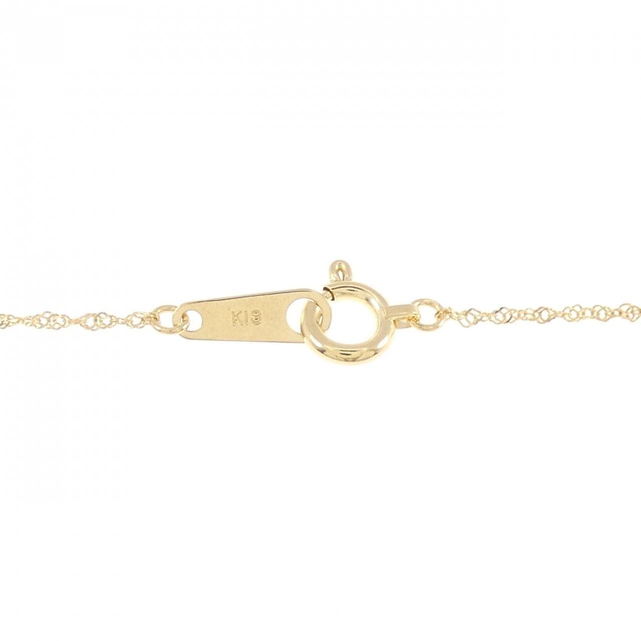 K18YG Solitaire Diamond Necklace 0.15CT