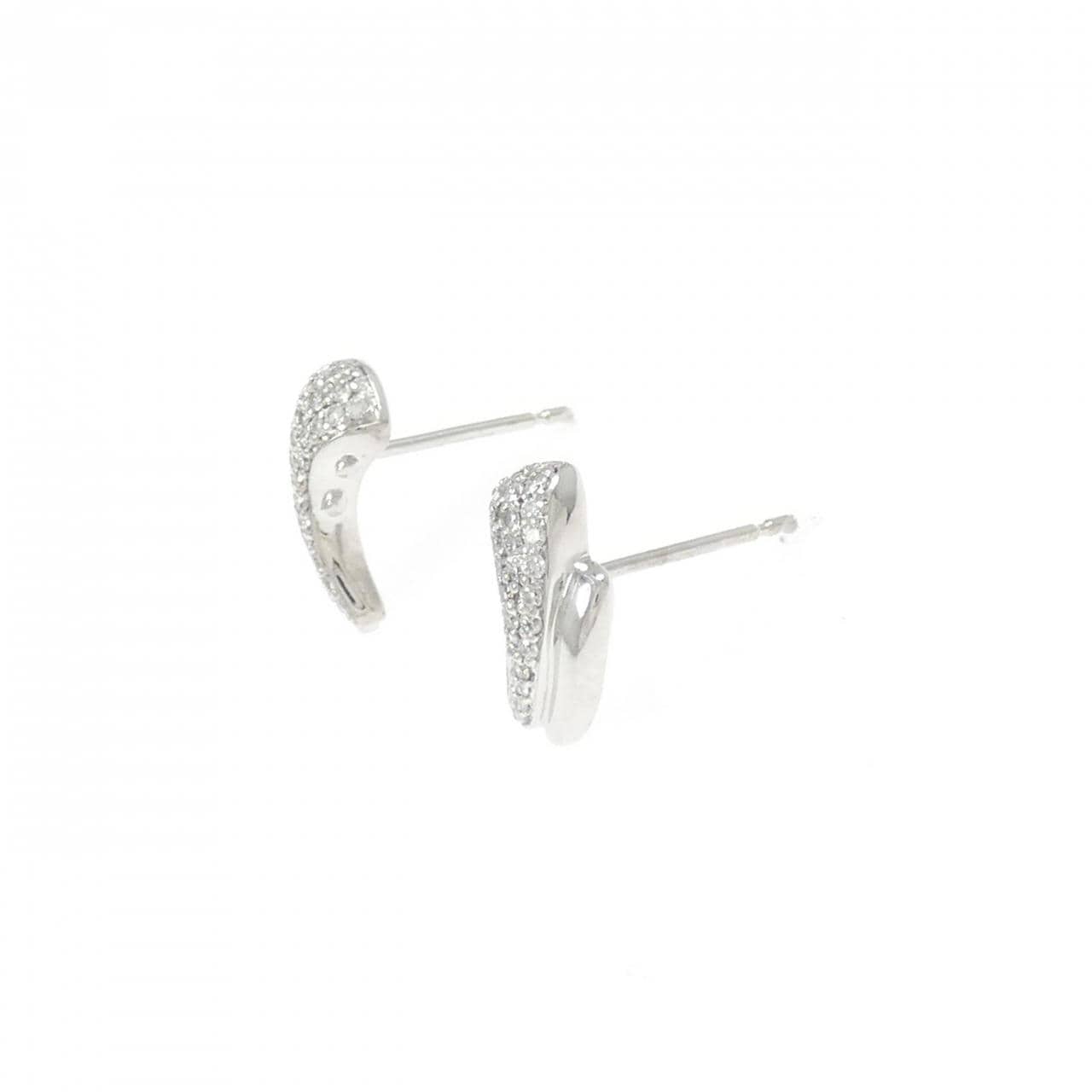 K18WG ダイヤモンド ピアス 0.18CT