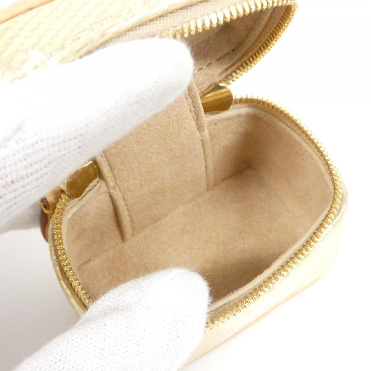 LOUIS VUITTON Monogram層壓提花 Bijoux Sack Micro Vanity Monogram M01377 Qeelin