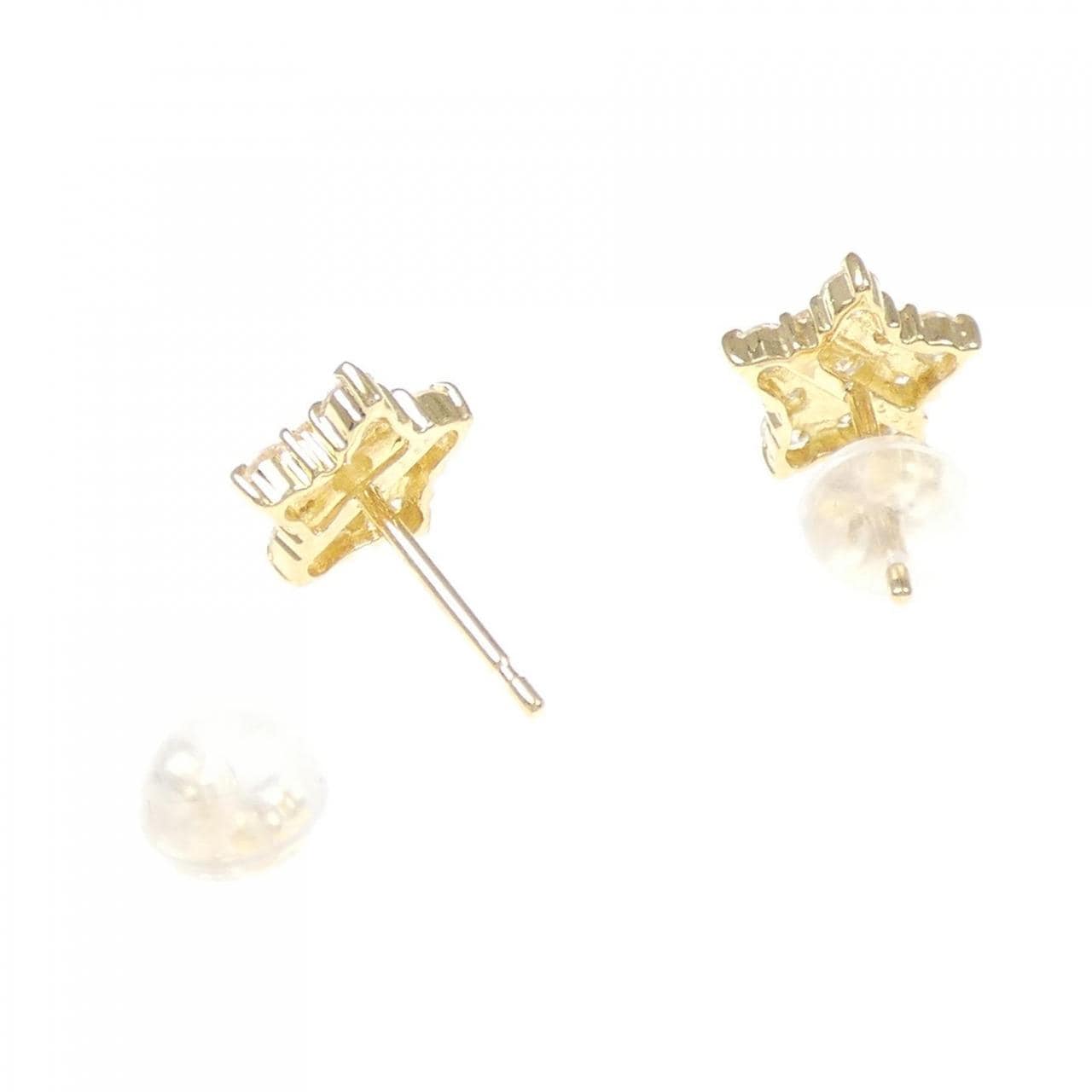 K18YG 星形鑽石耳環 0.60 克拉