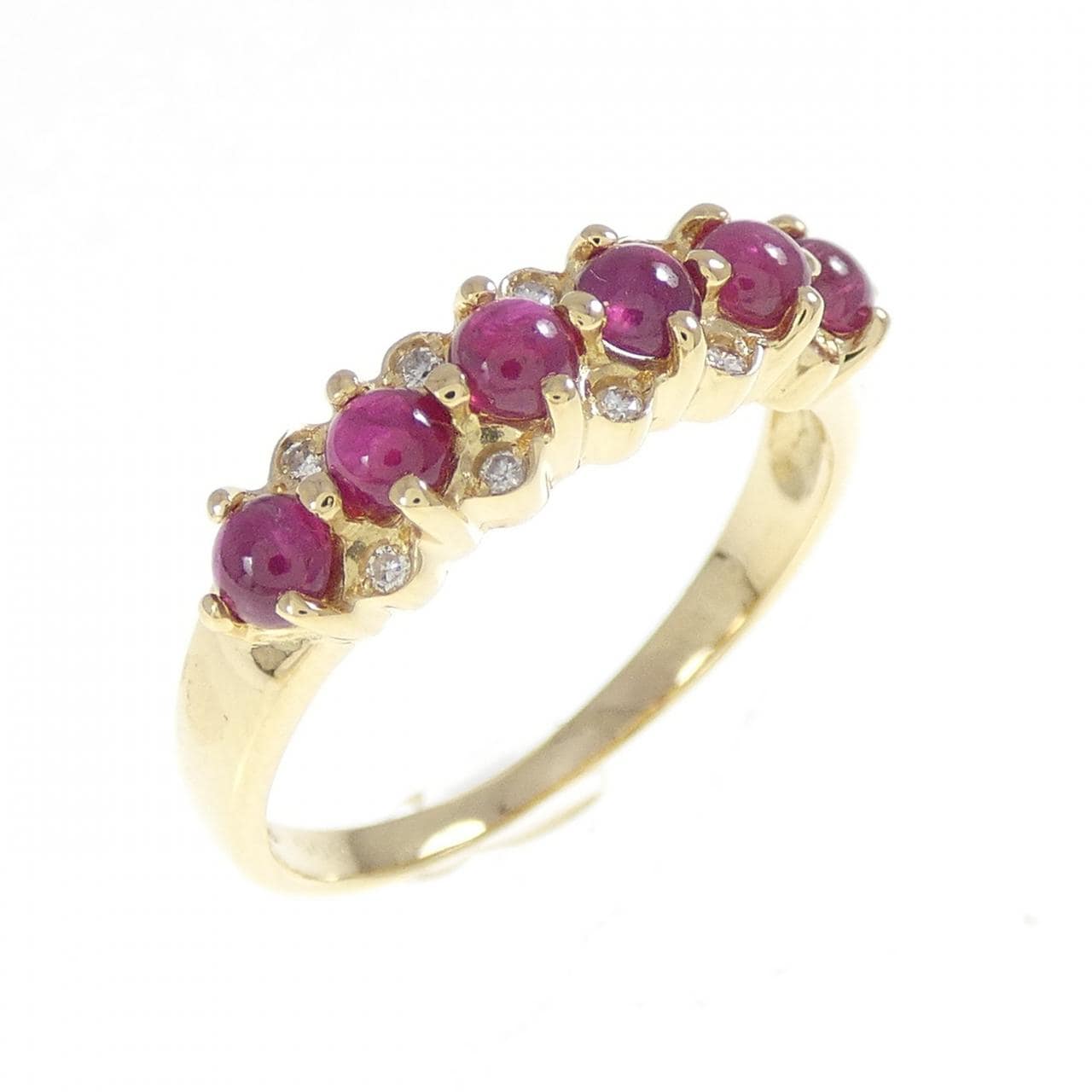 K18YG ルビー リング 0.90CT