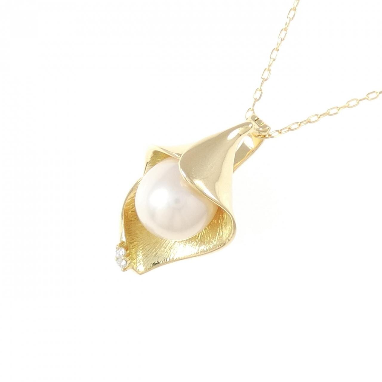 K18YG freshwater pearl necklace 9mm