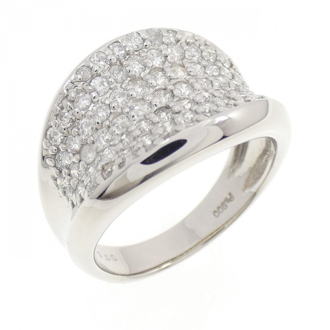 PT900 パヴェ ダイヤモンド リング 1.00CT