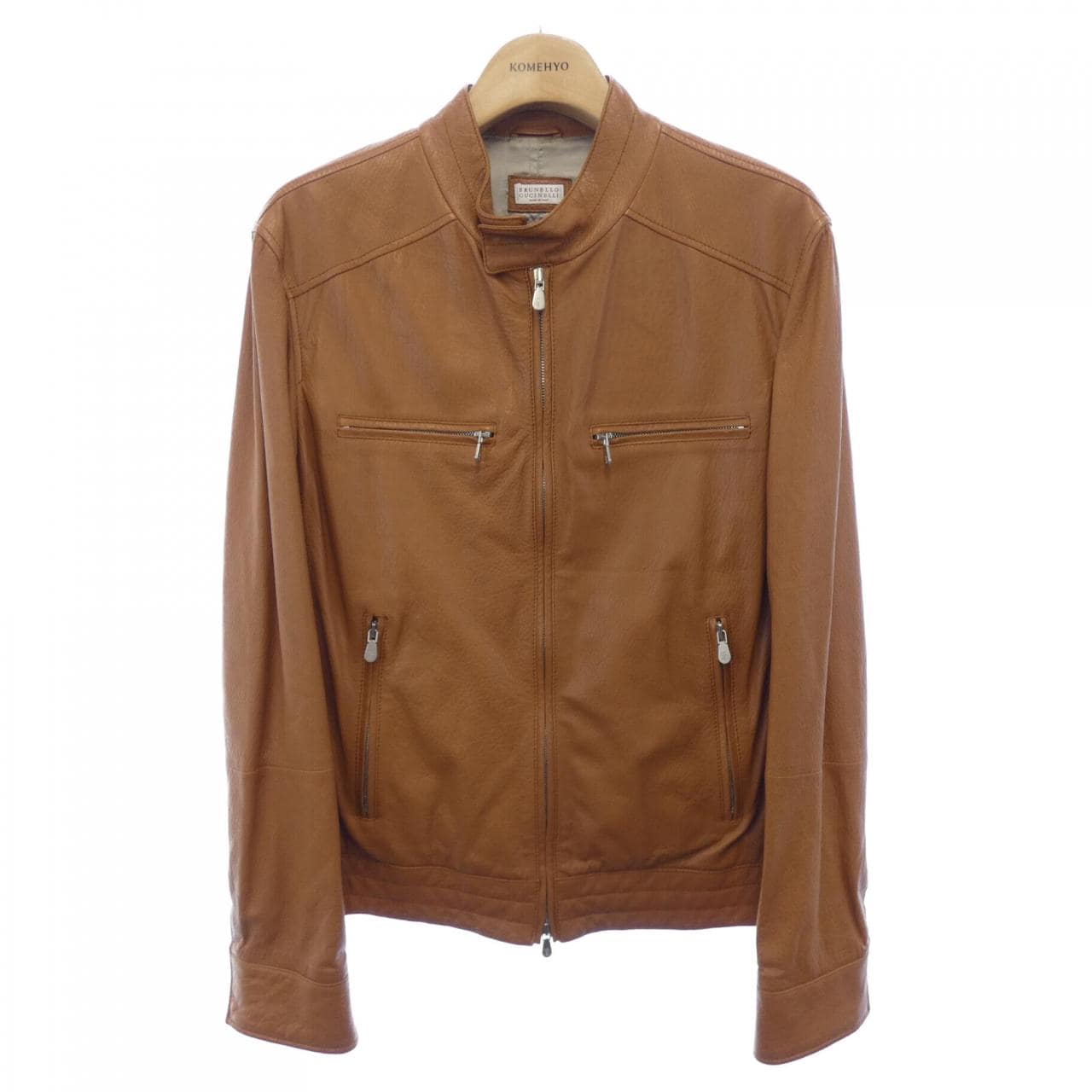 ブルネロクチネリ BRUNELLO CUCINELLI MPNPE1641JAP レザーライダースジャケット