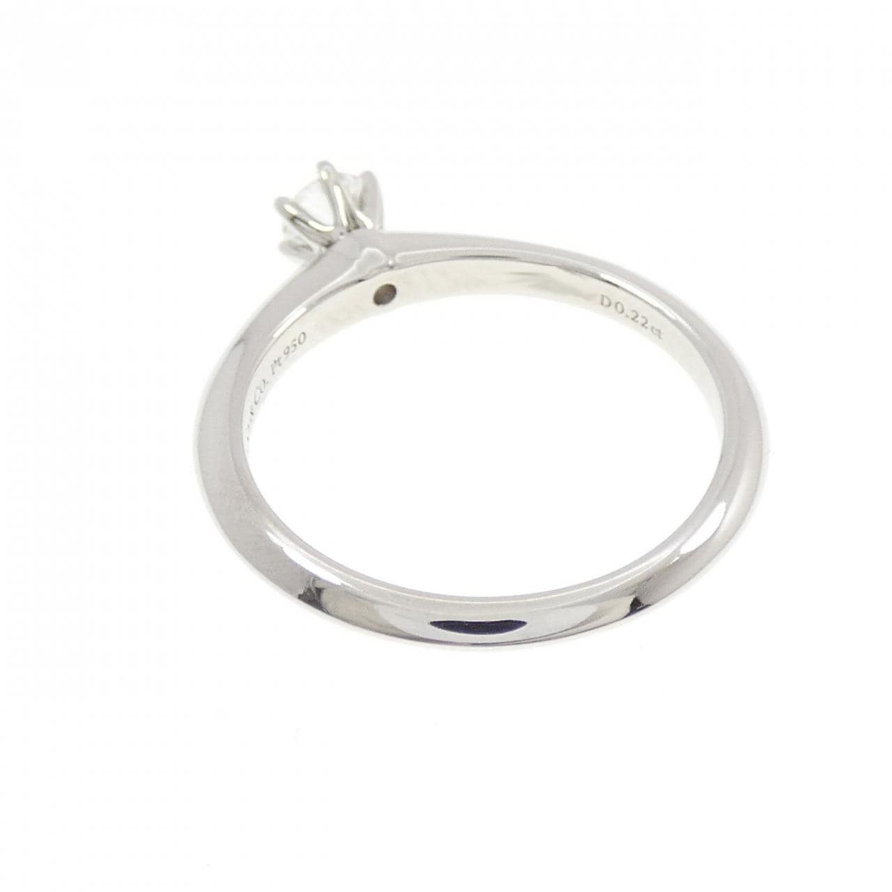 ティファニー クラシックソリティア リング 0.22CT E VS2 3EXT